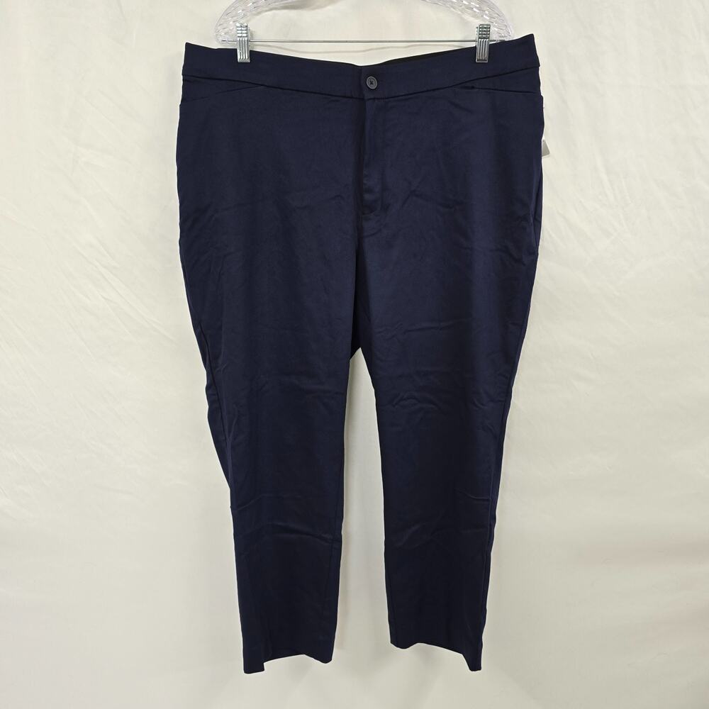 Catherines The Universal Pants Women's 22WP Blue Ankle Stretch Front Pockets NWT